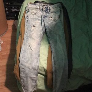 Khakis nd white wash blue jean from American eagle